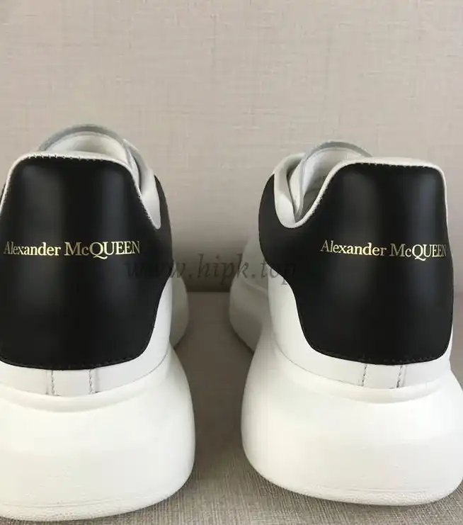 PK GOD Alxnder MC McQueen White smooth calf leather toe black leather heelbest version ready to ship