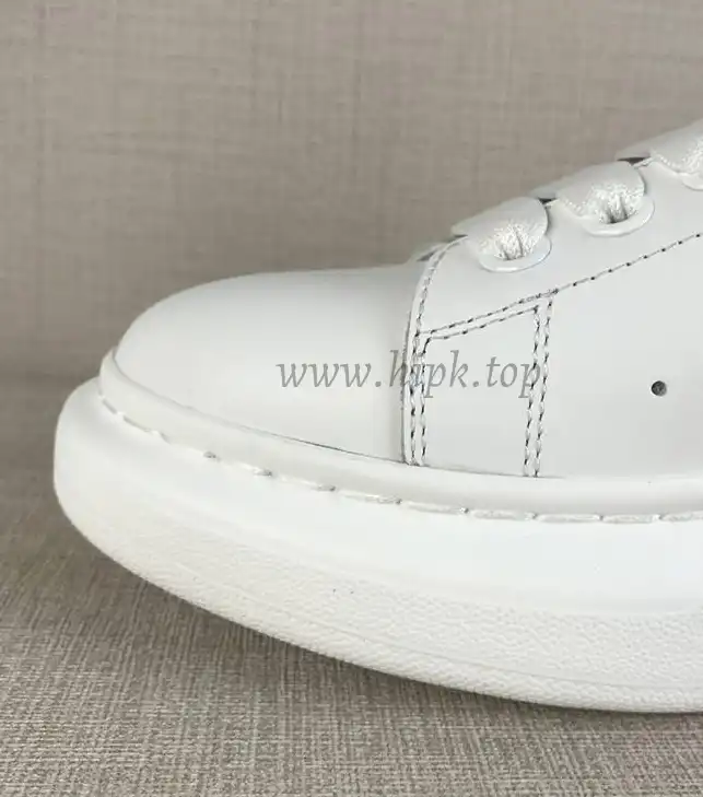 PK GOD Alxnder MC McQueen White smooth calf leather toe black leather heelbest version ready to ship