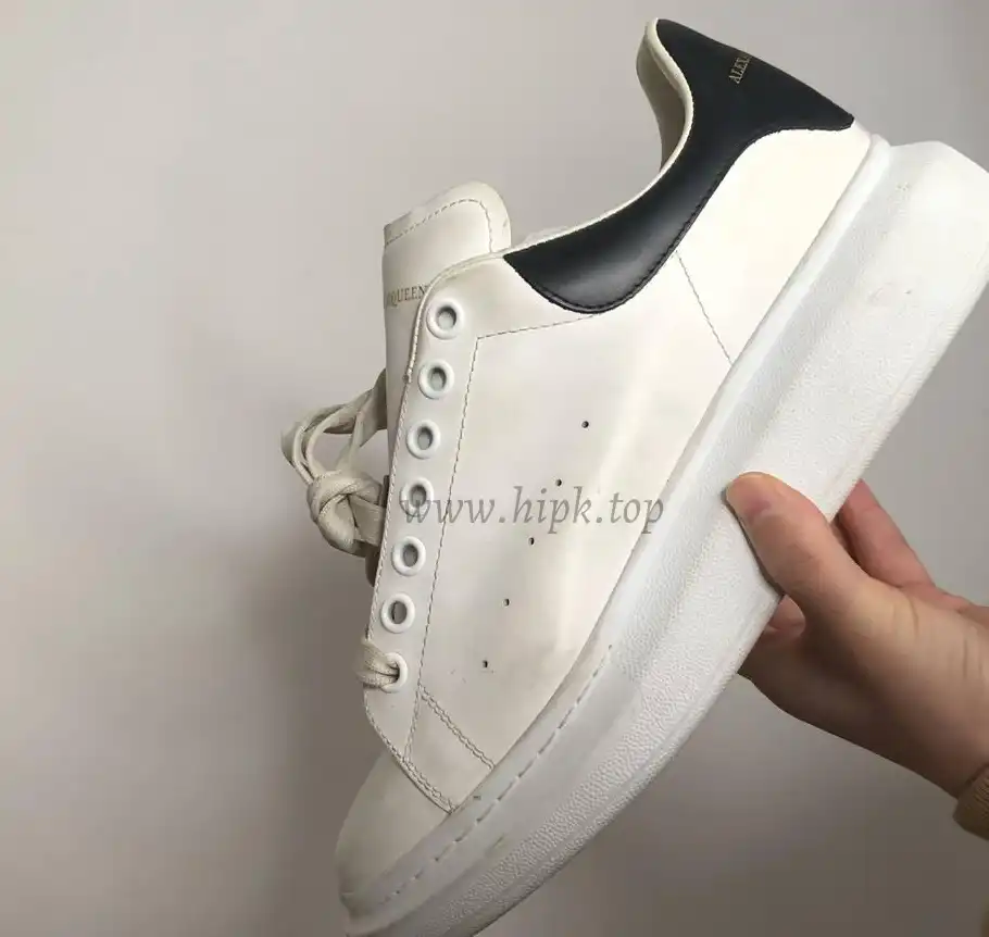 PK GOD Alxnder MC McQueen White smooth calf leather toe black leather heelbest version ready to ship