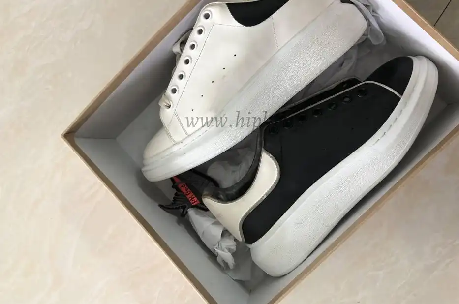 PK GOD Alxnder MC McQueen White smooth calf leather toe black leather heelbest version ready to ship