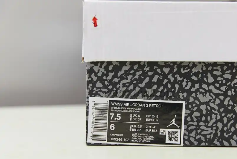 PK GOD Jordan 3 Retro Laser Orange Retail Materials Ready to Ship