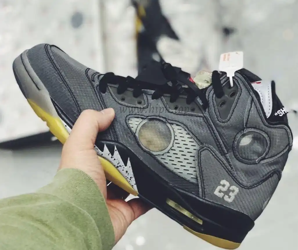 PK GOD Jordan 5 Retro Off-White Black CT8480 retail materials ready to ship