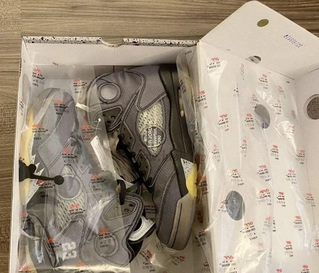 PK GOD Jordan 5 Retro Off-White Black CT8480 retail materials ready to ship