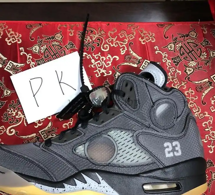 PK GOD Jordan 5 Retro Off-White Black CT8480 retail materials ready to ship