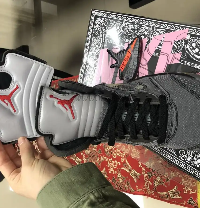 PK GOD Jordan 5 Retro Off-White Black CT8480 retail materials ready to ship