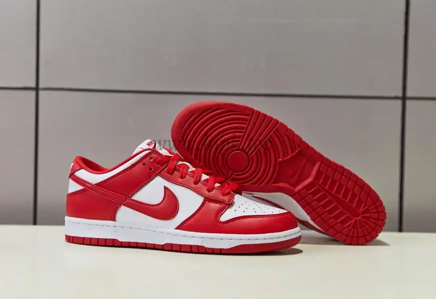 PK GOD Nike Dunk Low University Red Retail Materials Ready to Ship