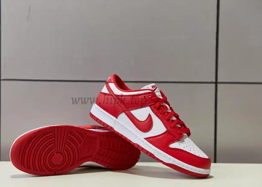 PK GOD Nike Dunk Low University Red Retail Materials Ready to Ship