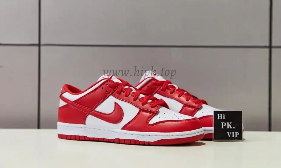 PK GOD Nike Dunk Low University Red Retail Materials Ready to Ship