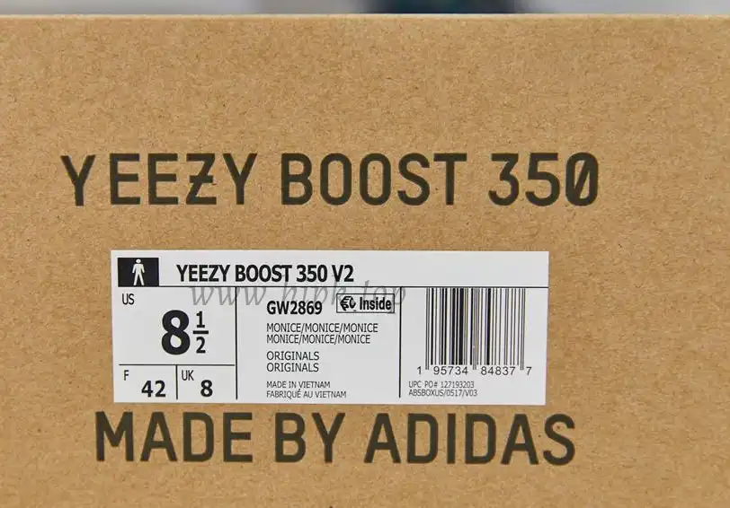 PK God adidas Yeezy Boost 350 V2 Mono Ice Retail materials ready to ship