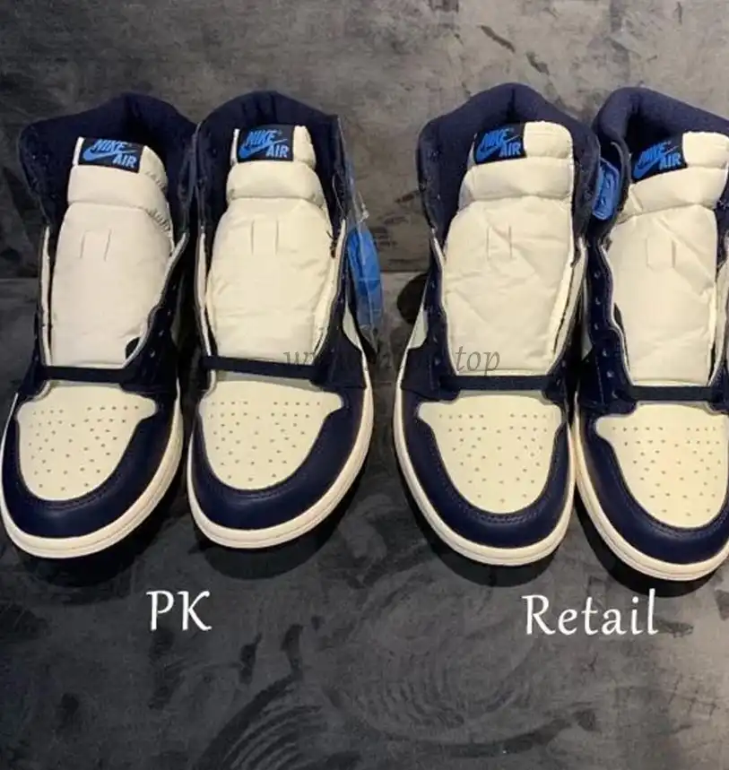 PK God Air Jordan 1 retro high OG Obsidian retail leather ready to ship