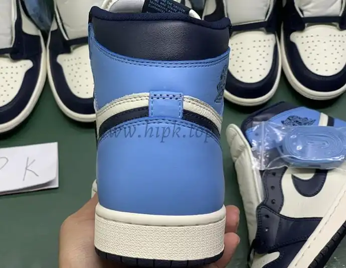 PK God Air Jordan 1 retro high OG Obsidian retail leather ready to ship