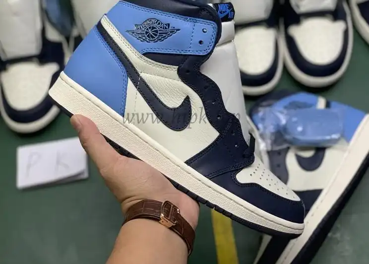 PK God Air Jordan 1 retro high OG Obsidian retail leather ready to ship