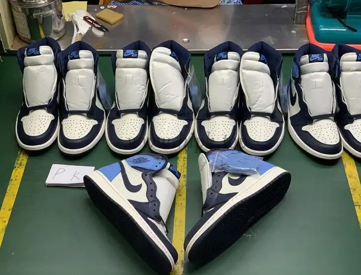 PK God Air Jordan 1 retro high OG Obsidian retail leather ready to ship