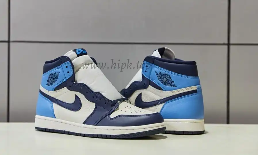 PK God Air Jordan 1 retro high OG Obsidian retail leather ready to ship