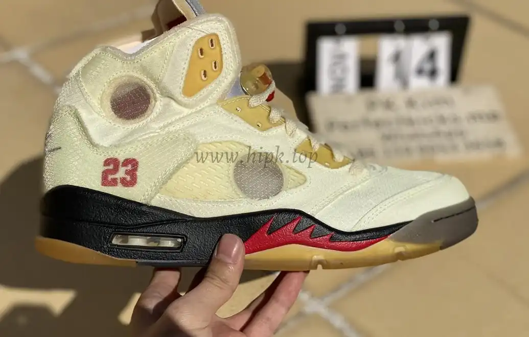 PK God Air Jordan 5 Retro X off white Sail retail materials ready to ship