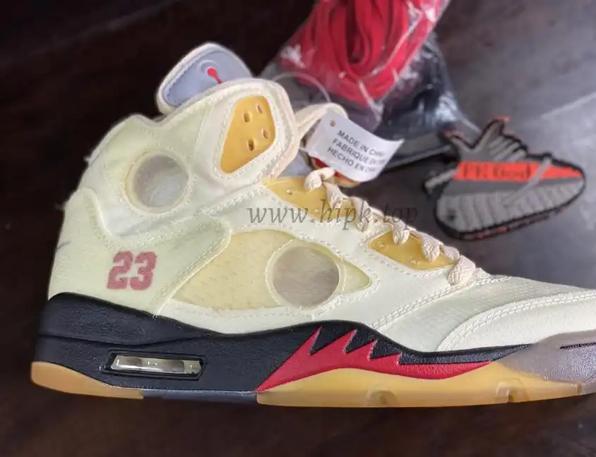 PK God Air Jordan 5 Retro X off white Sail retail materials ready to ship