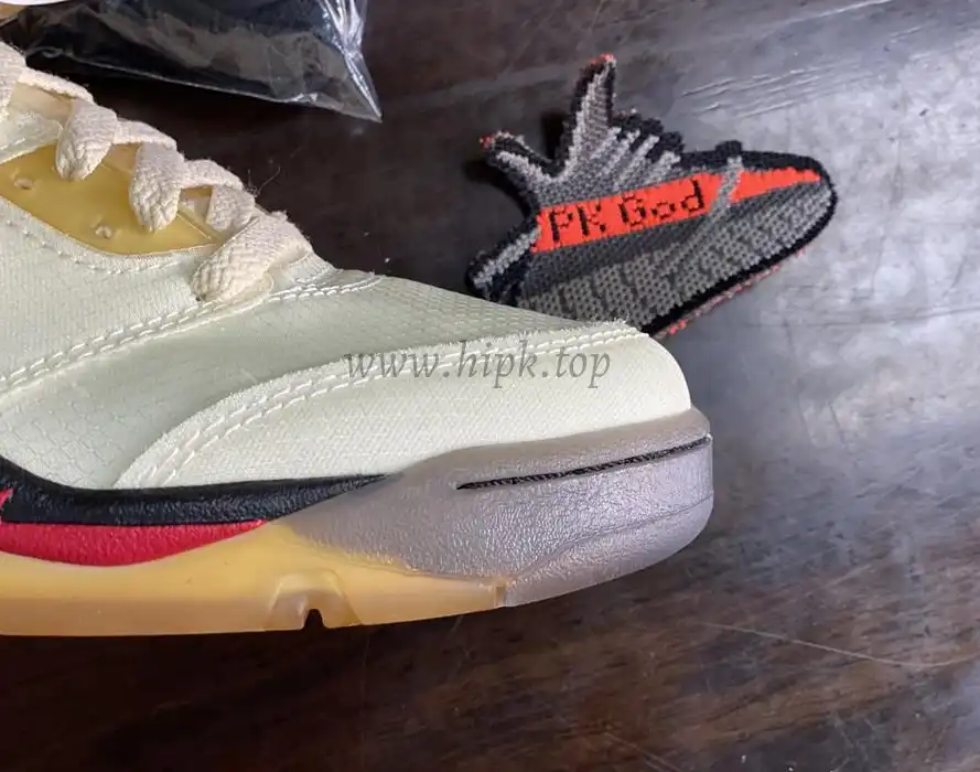 PK God Air Jordan 5 Retro X off white Sail retail materials ready to ship