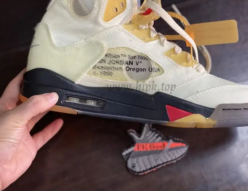 PK God Air Jordan 5 Retro X off white Sail retail materials ready to ship