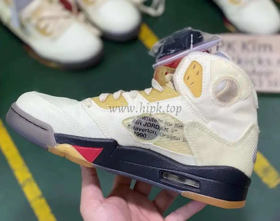 PK God Air Jordan 5 Retro X off white Sail retail materials ready to ship