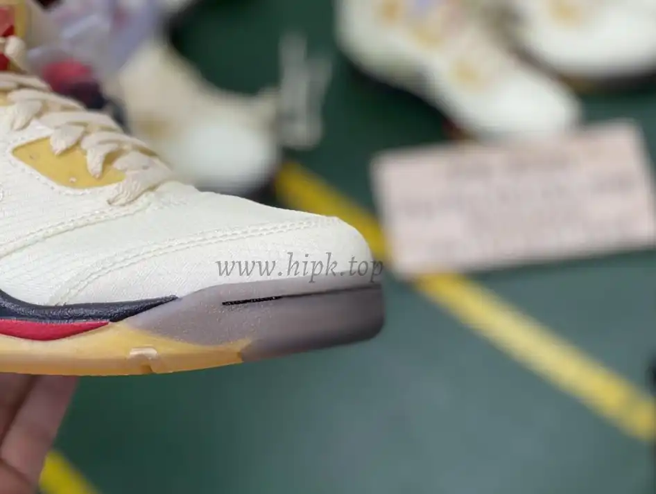 PK God Air Jordan 5 Retro X off white Sail retail materials ready to ship