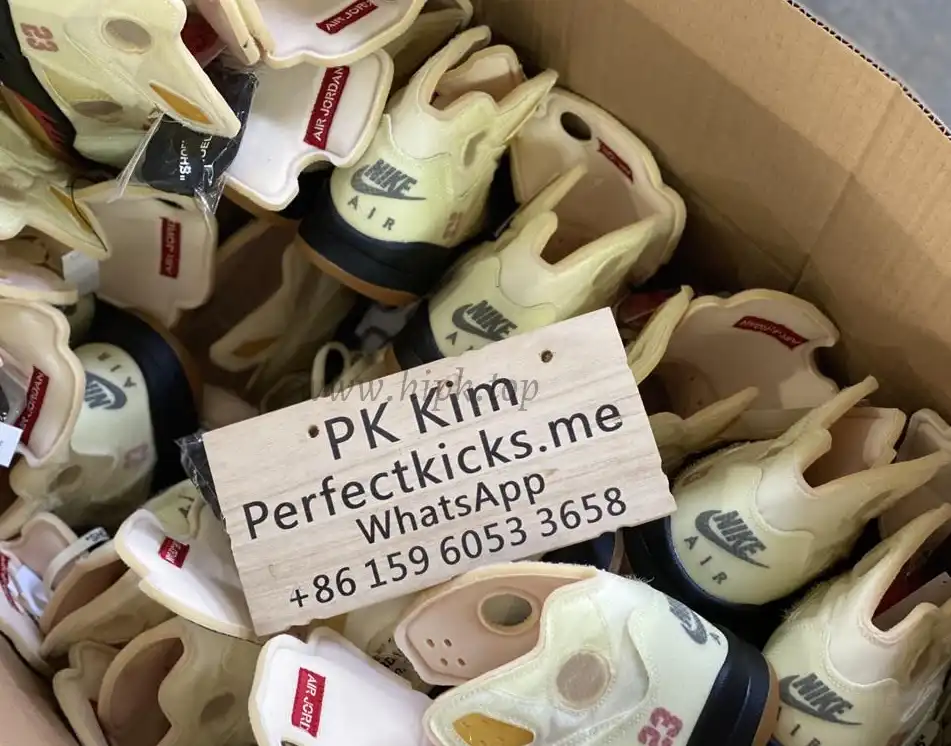 PK God Air Jordan 5 Retro X off white Sail retail materials ready to ship