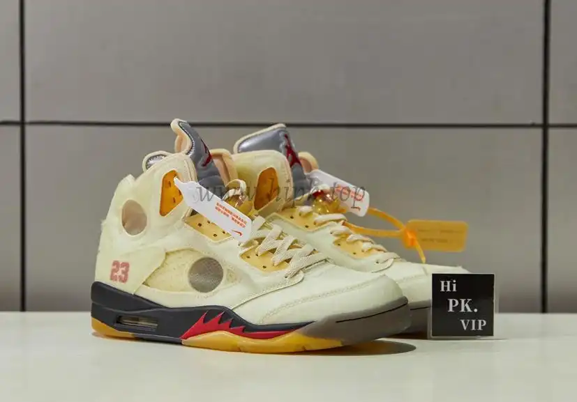 PK God Air Jordan 5 Retro X off white Sail retail materials ready to ship