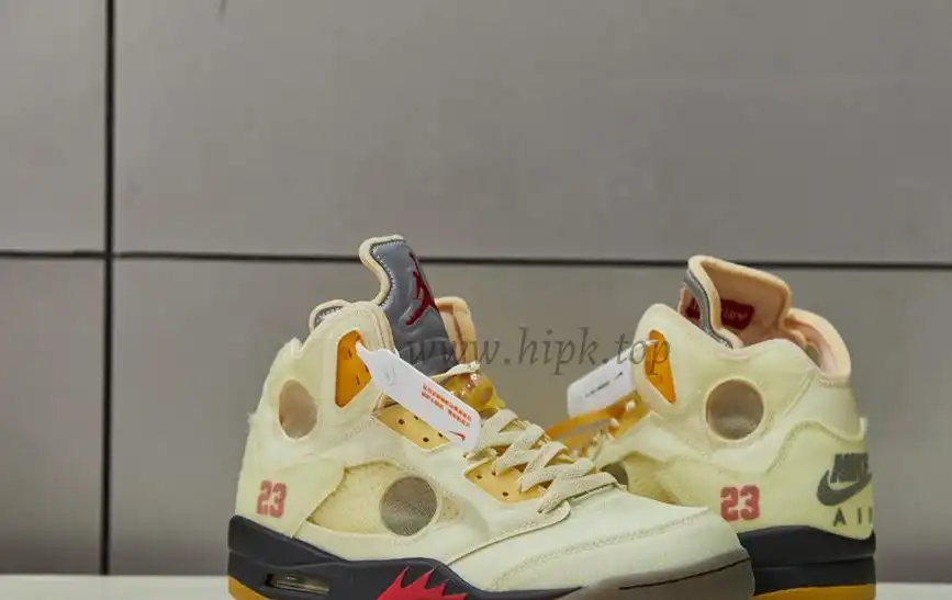 PK God Air Jordan 5 Retro X off white Sail retail materials ready to ship