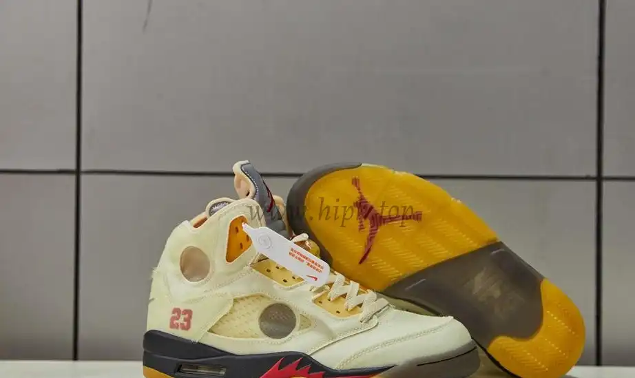 PK God Air Jordan 5 Retro X off white Sail retail materials ready to ship