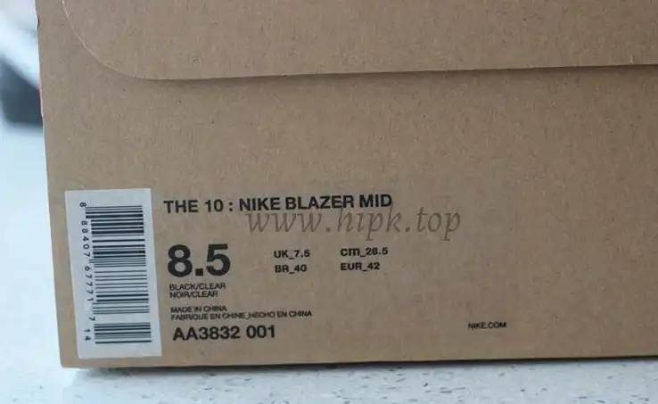 PK God OFF-WHITE x Nike Blazer Mid Black“GRIM REEPERS”retail materials ready