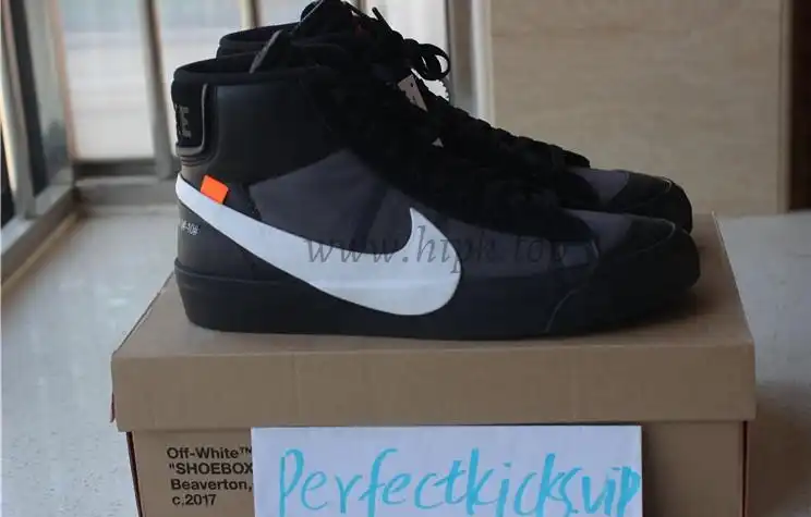 PK God OFF-WHITE x Nike Blazer Mid Black“GRIM REEPERS”retail materials ready