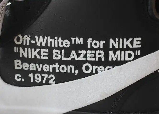 PK God OFF-WHITE x Nike Blazer Mid Black“GRIM REEPERS”retail materials ready