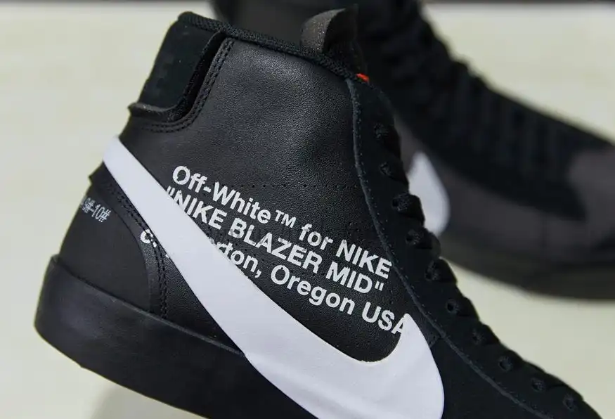 PK God OFF-WHITE x Nike Blazer Mid Black“GRIM REEPERS”retail materials ready