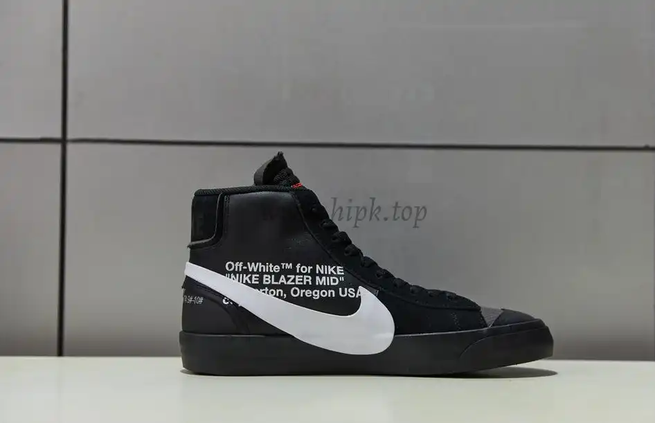 PK God OFF-WHITE x Nike Blazer Mid Black“GRIM REEPERS”retail materials ready