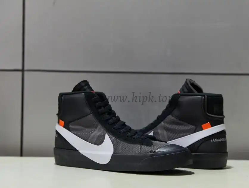 PK God OFF-WHITE x Nike Blazer Mid Black“GRIM REEPERS”retail materials ready