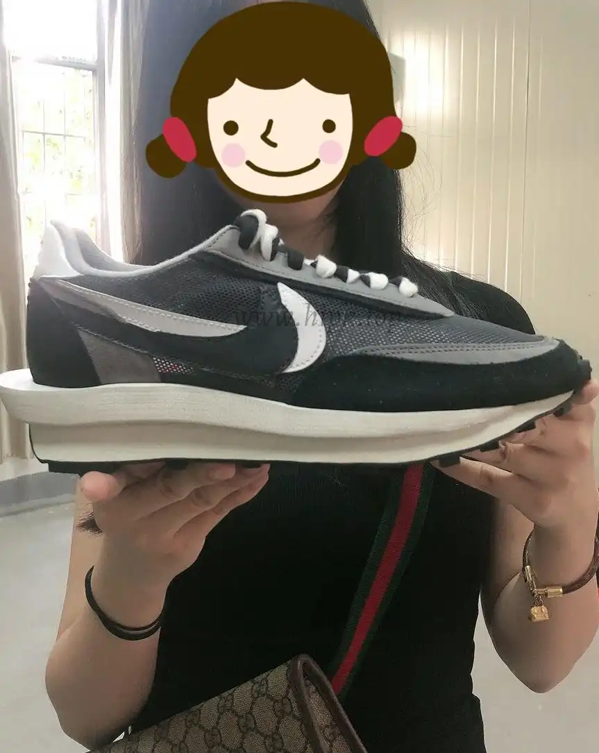 PK God Sacai X Nike LDV Waffle Black White retail matearials ready to ship