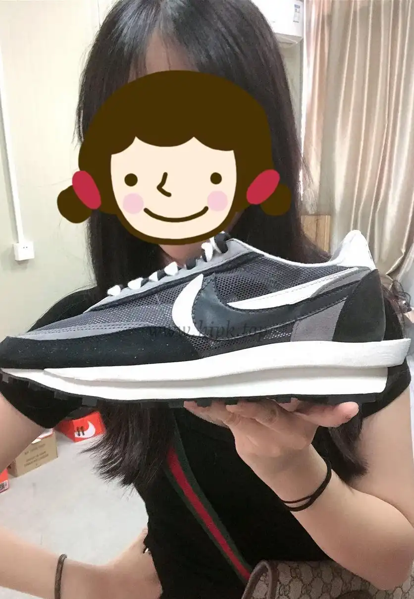 PK God Sacai X Nike LDV Waffle Black White retail matearials ready to ship