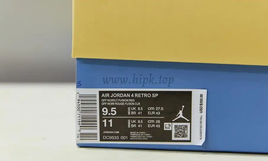 PK God Union x Air Jordan 4 OFF Nior retail materials ready to ship