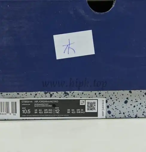 PK GOD Jordan 6 Retro UNC White RETAIL MATERIALS READY TO SHIP