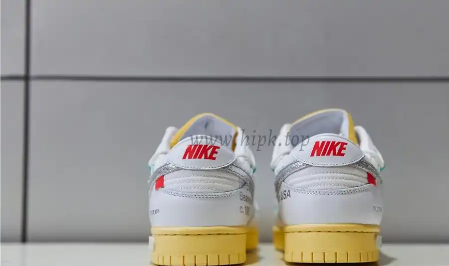 Pk God off white X dunk low the 50 white silver retail materials ready to ship