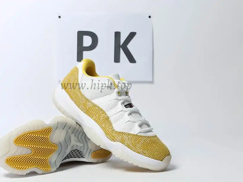 PK GOD Jordan 11 Retro Low Tour Yellow Snakeskin RETAIL MATERIALS READY TO SHIP