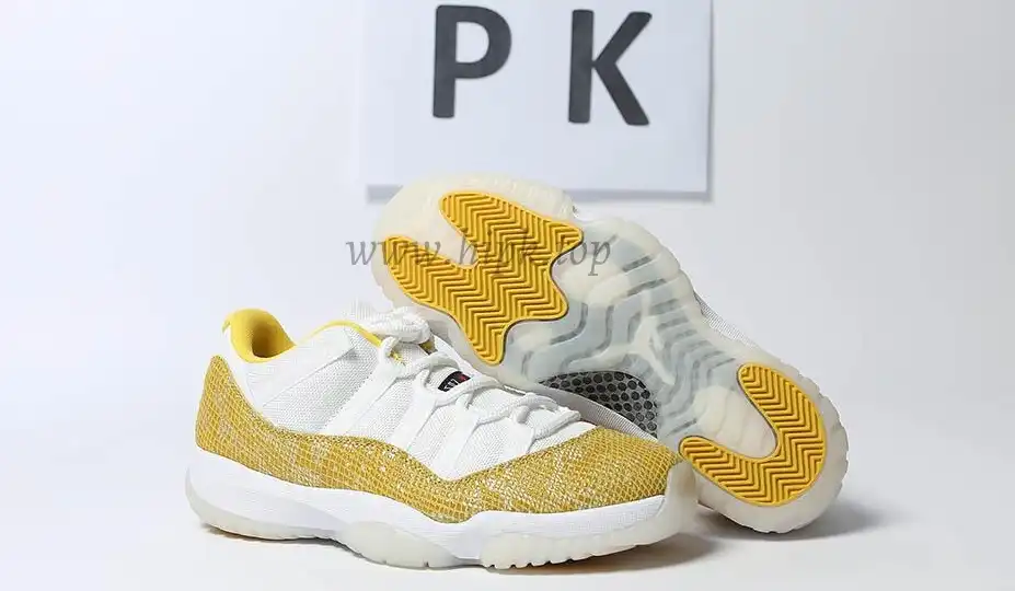 PK GOD Jordan 11 Retro Low Tour Yellow Snakeskin RETAIL MATERIALS READY TO SHIP