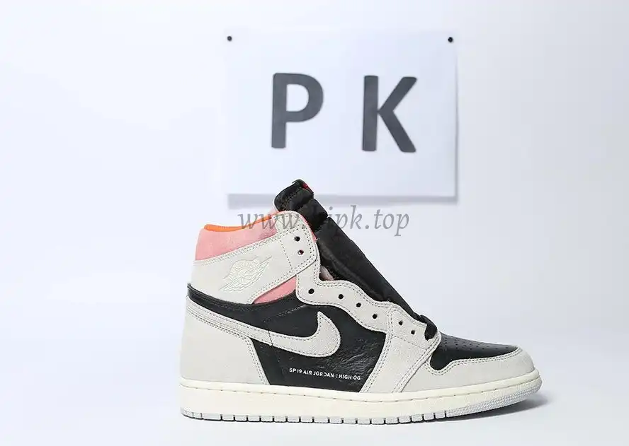 PK GOD Jordan 1 Retro High Neutral Grey Hyper Crimson RETAIL MATERIALS READY TO SHIP