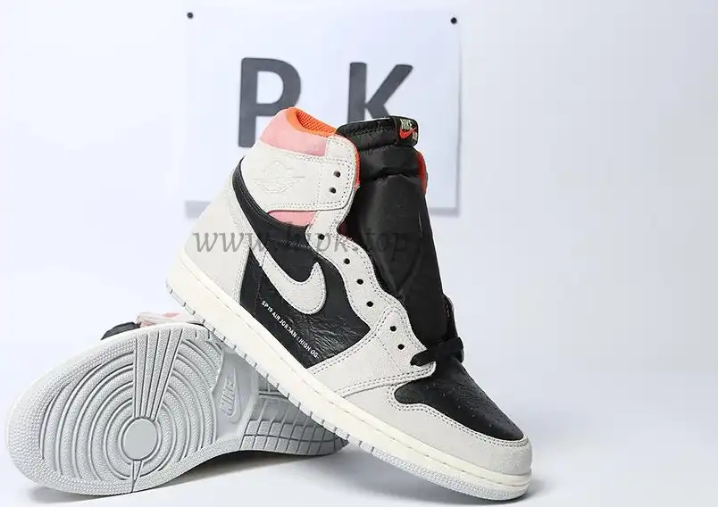 PK GOD Jordan 1 Retro High Neutral Grey Hyper Crimson RETAIL MATERIALS READY TO SHIP