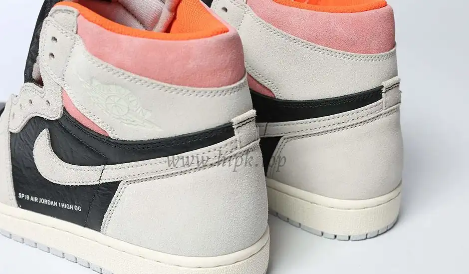 PK GOD Jordan 1 Retro High Neutral Grey Hyper Crimson RETAIL MATERIALS READY TO SHIP