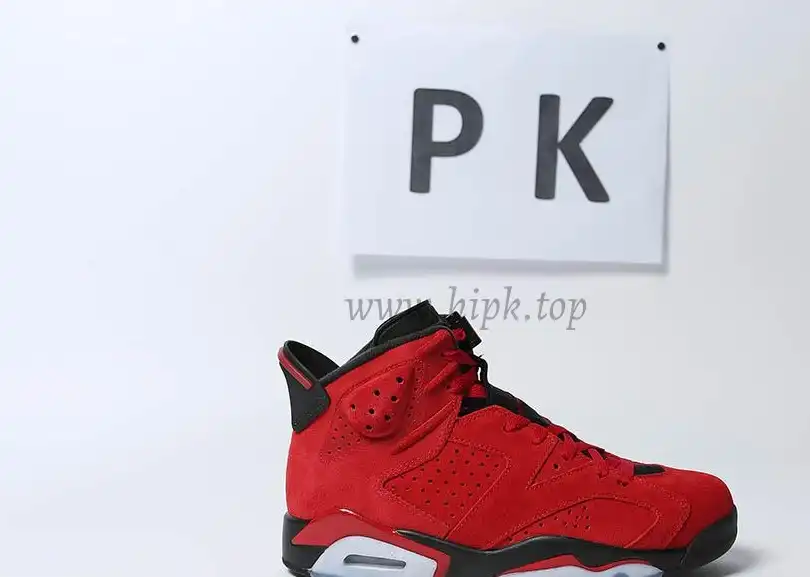 PK GOD Jordan 6 Retro Black Red RETAIL MATERIALS READY TO SHIP