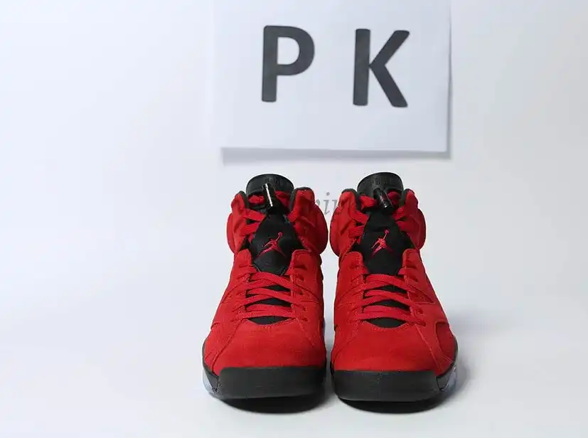 PK GOD Jordan 6 Retro Black Red RETAIL MATERIALS READY TO SHIP