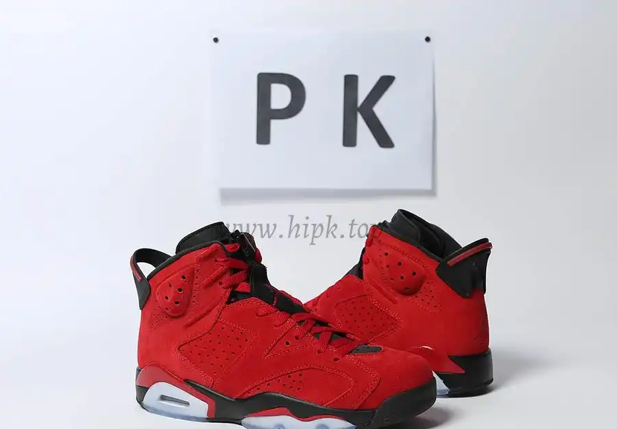 PK GOD Jordan 6 Retro Black Red RETAIL MATERIALS READY TO SHIP