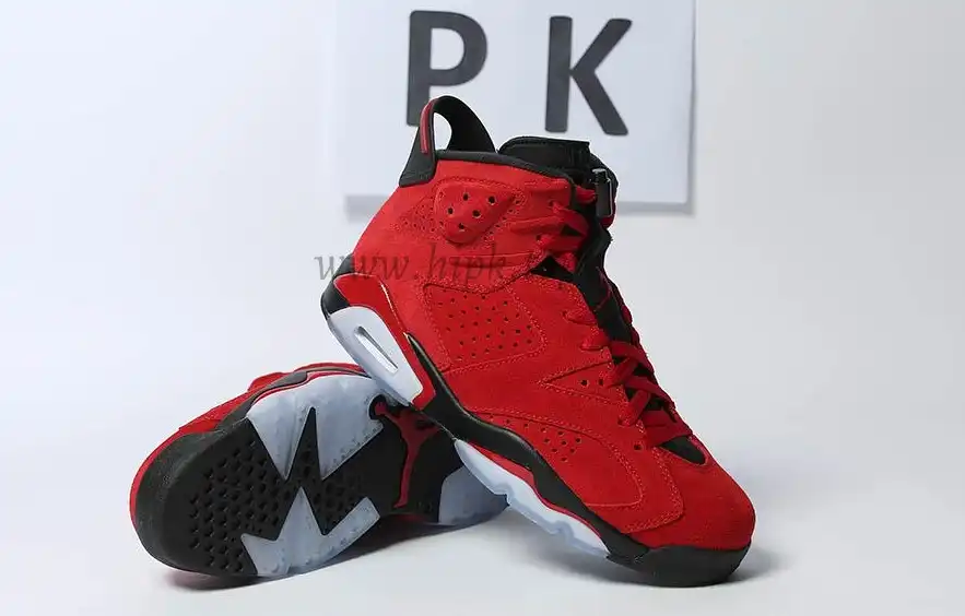 PK GOD Jordan 6 Retro Black Red RETAIL MATERIALS READY TO SHIP