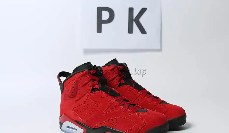 PK GOD Jordan 6 Retro Black Red RETAIL MATERIALS READY TO SHIP