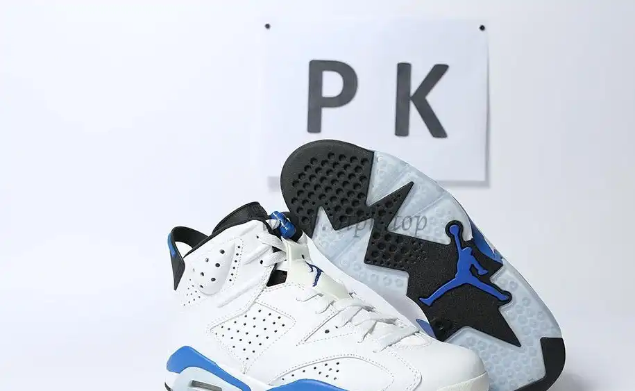 PK GOD Jordan 6 Retro Sport Blue RETAIL MATERIALS READY TO SHIP